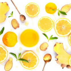 lemon honey ginger to cure travel sickness